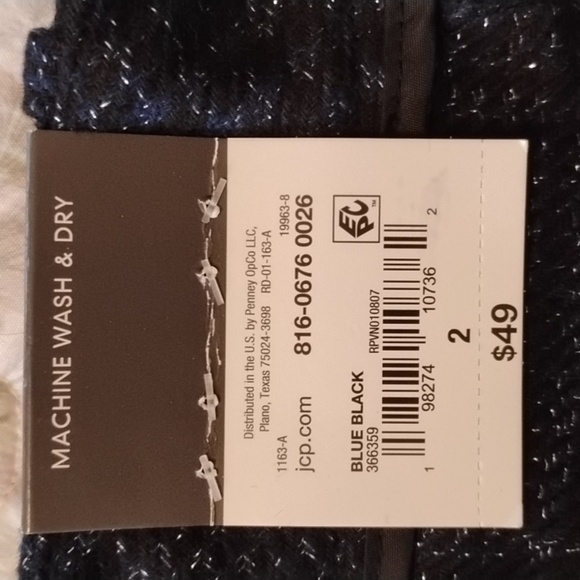 Worthington Woman's Blue/Black High Rise Trousers, Size: 2, NWT - Picture 6 of 11